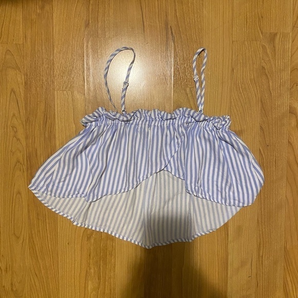 Garage Blue and White Striped Cropped Top XS - Picture 4 of 7